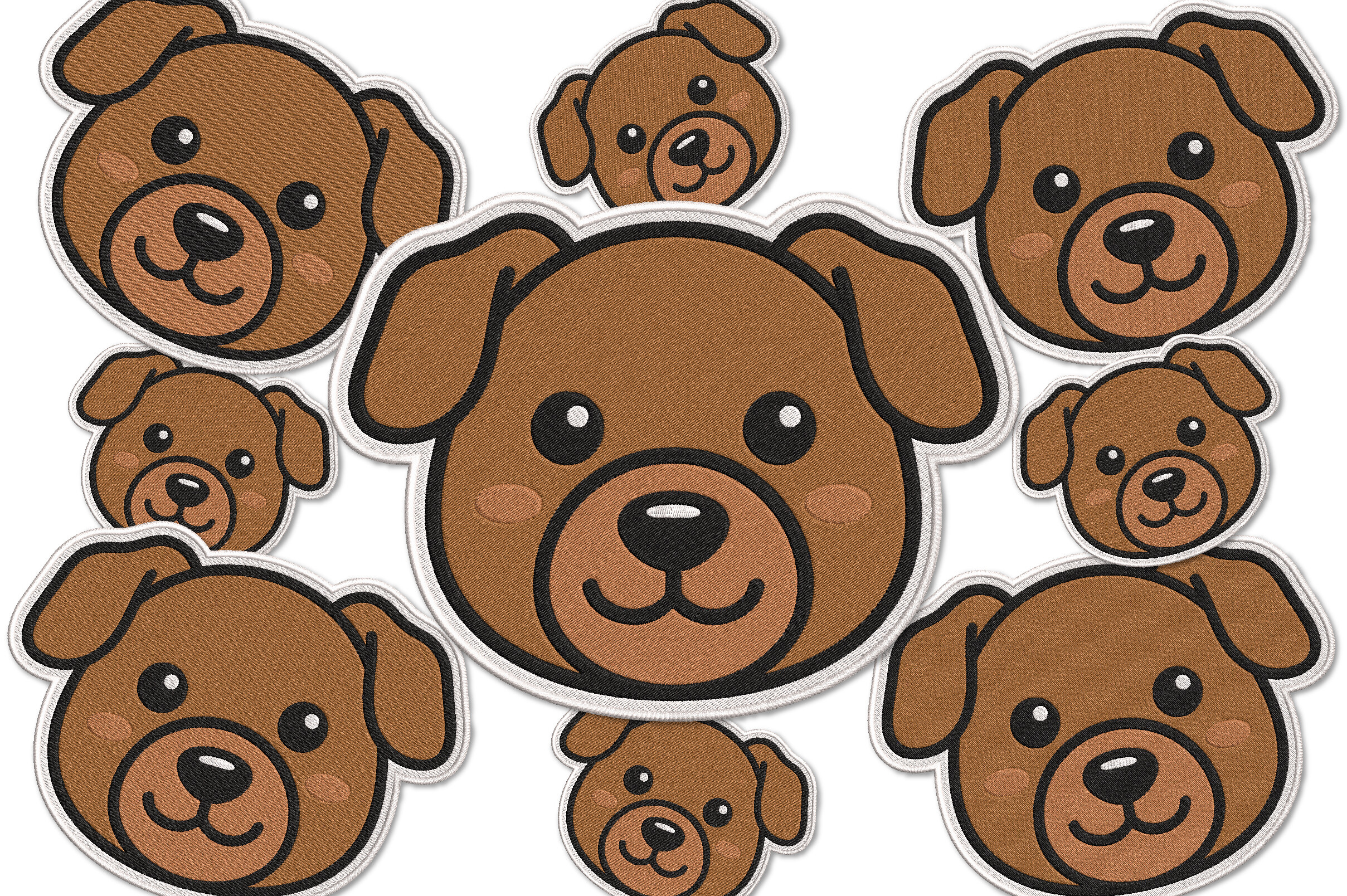 Cute Dog Embroidery Design