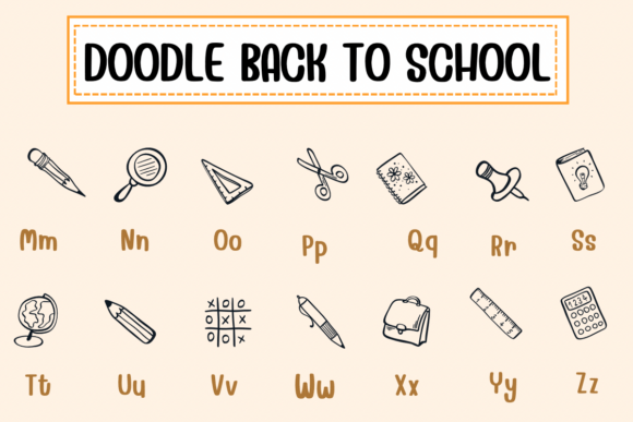Doodle Back to School Font - Preview 2