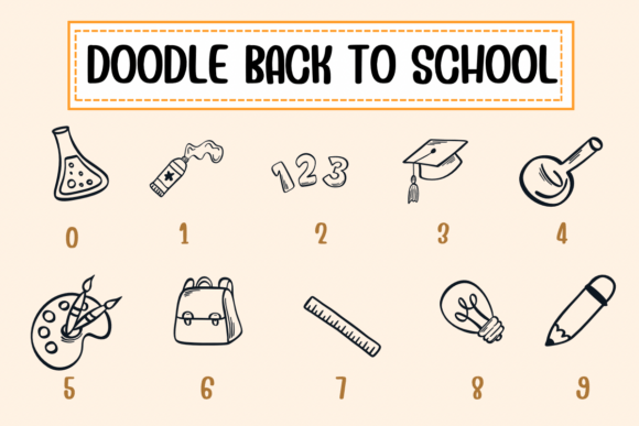 Doodle Back to School Font - Preview 3