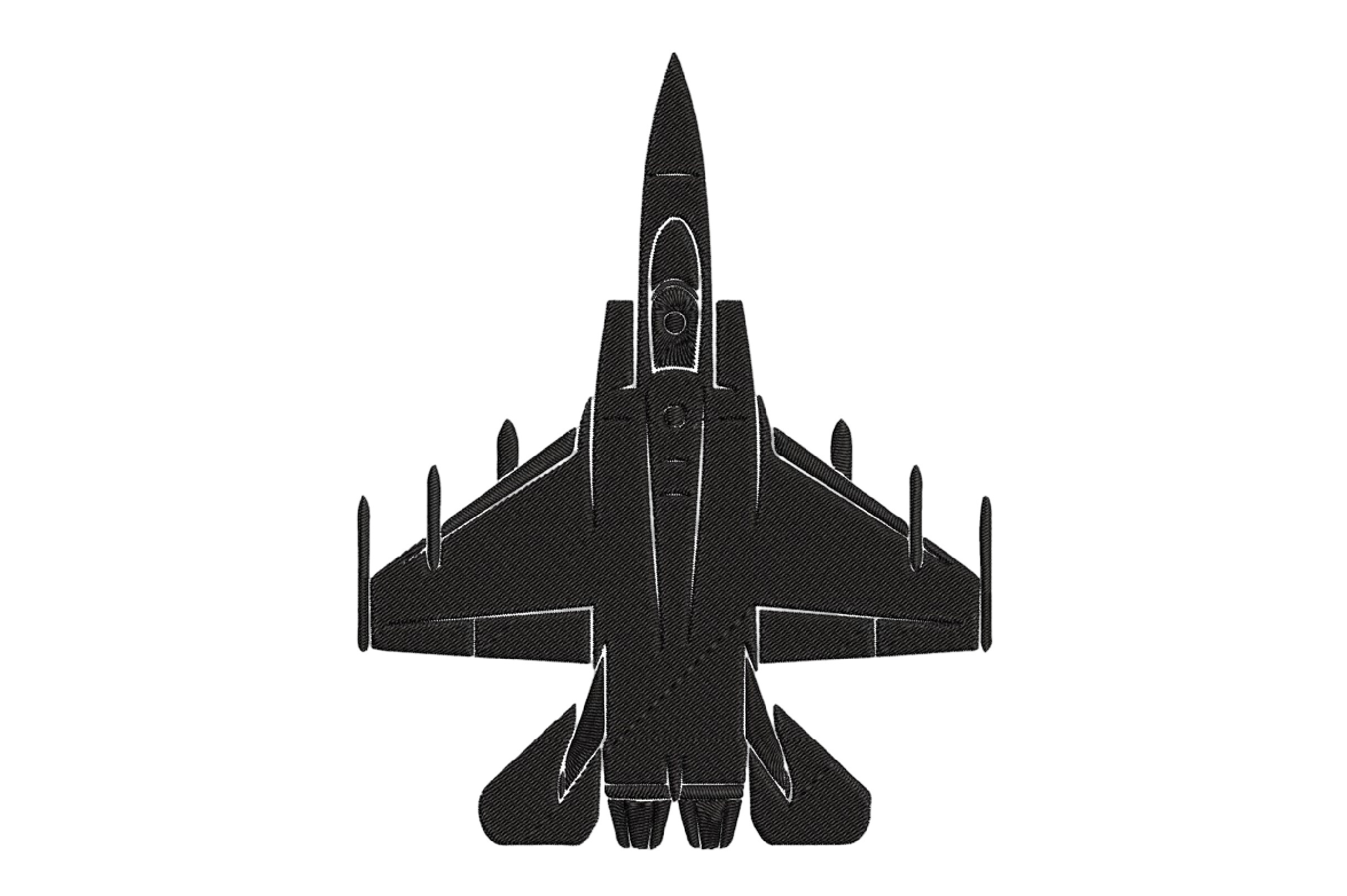 Fighter Jet Embroidery Design
