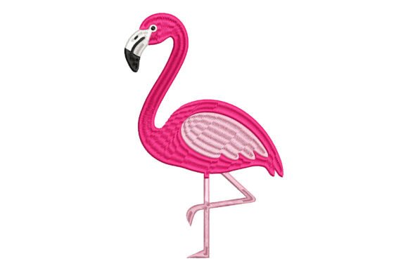 Flamingo Embroidery Design
