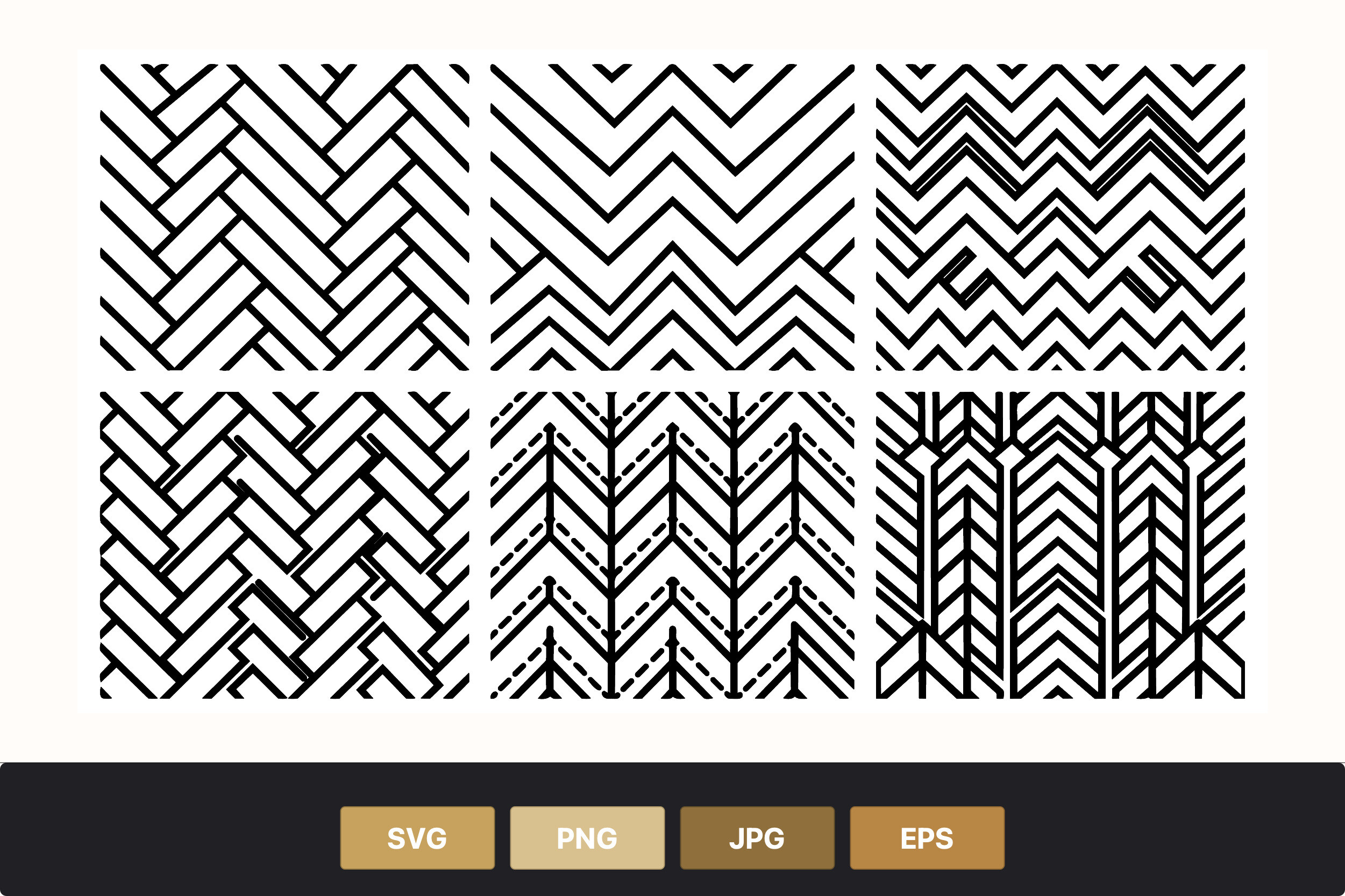 Geometric Herringbone Chevron Pattern Graphic by SVGdesigns · Creative ...
