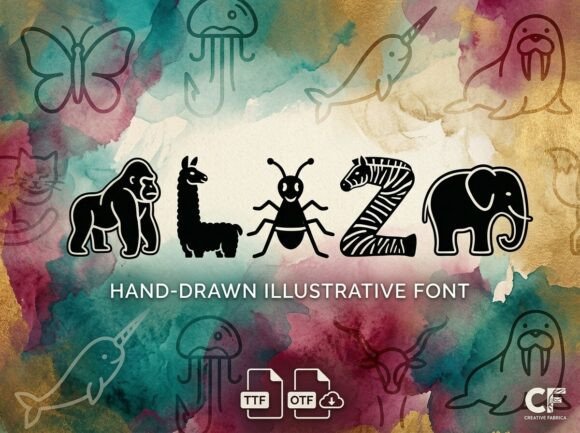 Glaze Font PNG with transparent background - Preview 1