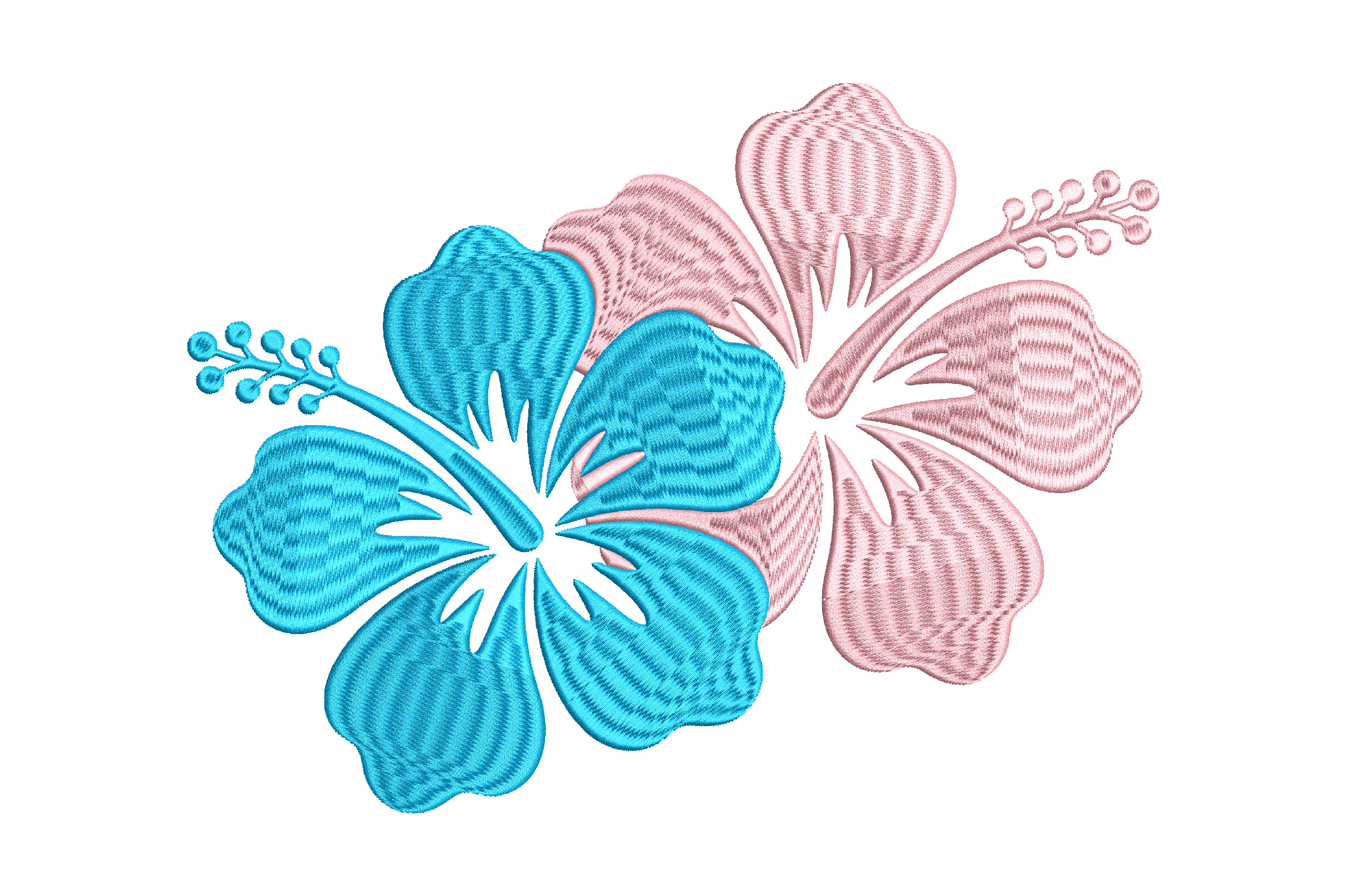 Hibiscus Flower Embroidery Design