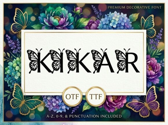 Kikar Font PNG with transparent background - Preview 1