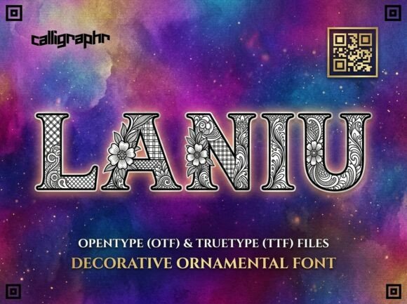 Laniu Font PNG with transparent background - Preview 1