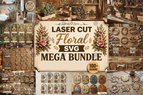 Laser Cut Floral SVG Mega Bundle Laser Cutting By NGISED
