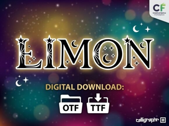 Limon Font PNG with transparent background - Preview 1