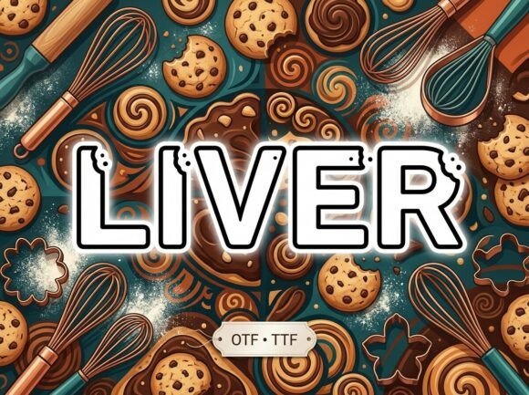 Liver Font PNG with transparent background - Preview 1