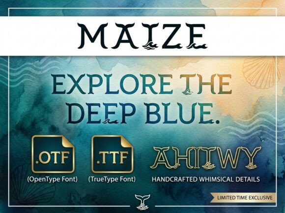 Maize Font PNG with transparent background - Preview 1