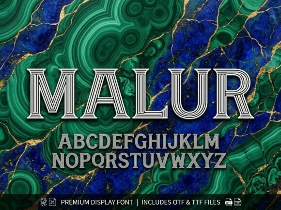 Malur Font PNG with transparent background - Preview 1