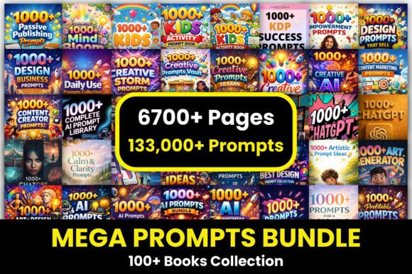 Mega Prompts Bundle – 100+ Books