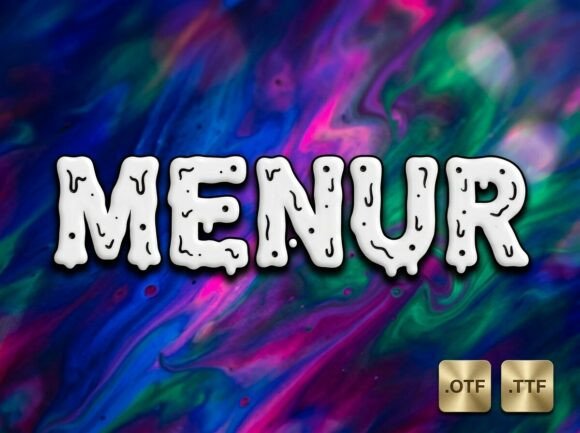 Menur Font PNG with transparent background - Preview 1