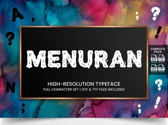 Menur Font PNG with transparent background - Preview 2
