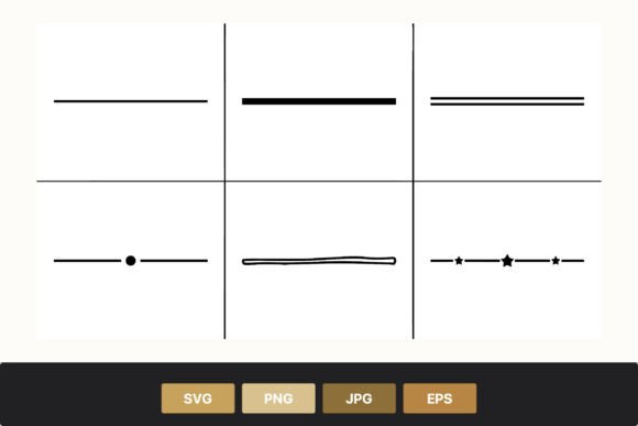 Minimalist Black Line Dividers Stars Graphic Illustrations By SVGdesigns