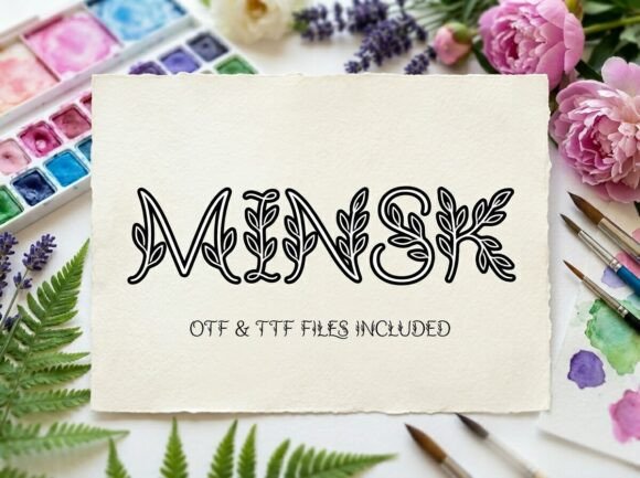 Minsk Font PNG with transparent background - Preview 1