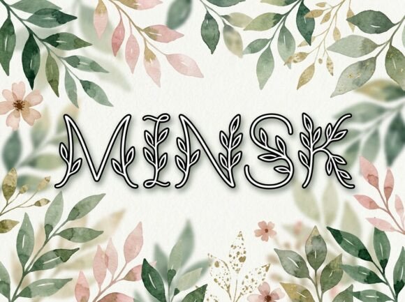 Minsk Font PNG with transparent background - Preview 2