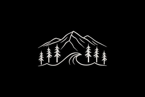 Mountain and Pine Tree Landscape