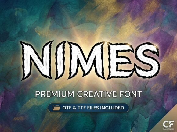 Nimes Font PNG with transparent background - Preview 1