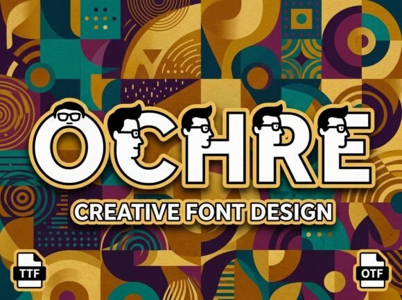 Ochre Font PNG with transparent background - Preview 1