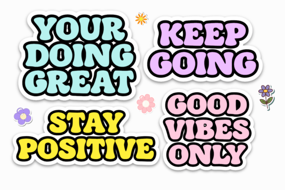 Outline Groovy Font PNG with transparent background - Preview 4