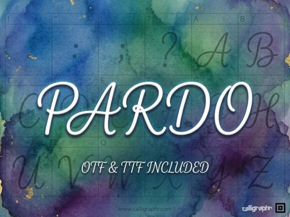 Pardo Font PNG with transparent background - Preview 1