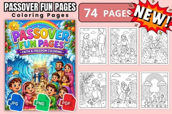 Passover Fun Pages Coloring Book Set