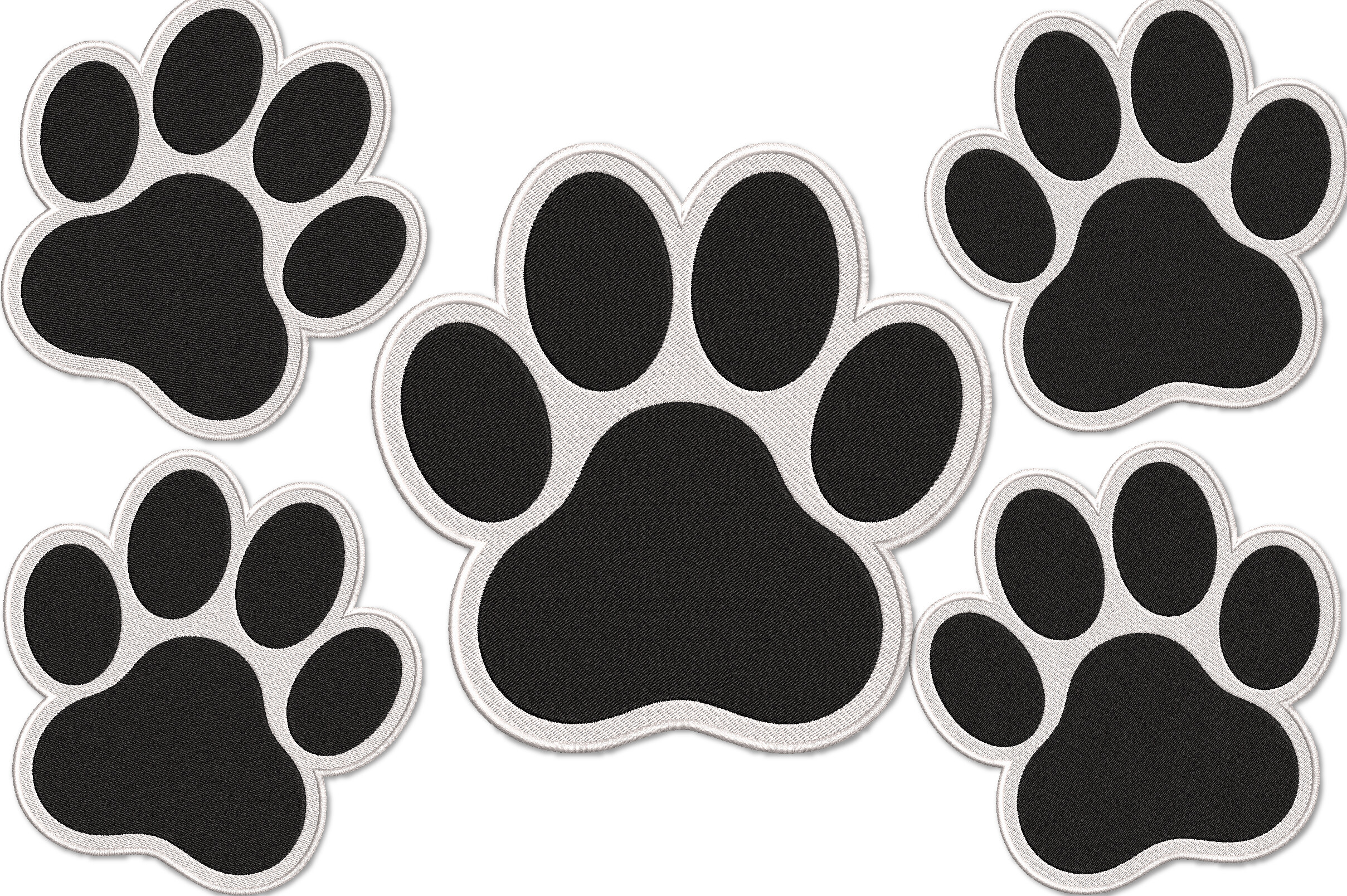 Paw Print Embroidery Design
