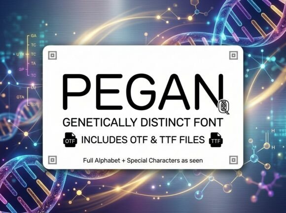 Pegan Font PNG with transparent background - Preview 1