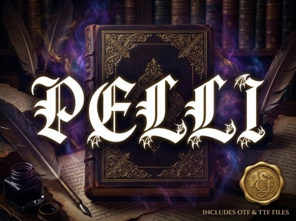 Pelli Font PNG with transparent background - Preview 2