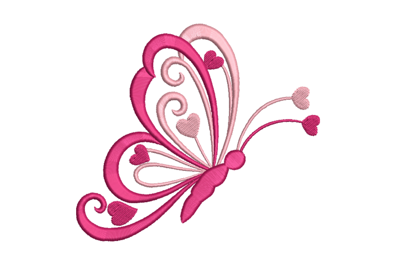 Pink Heart Butterfly
