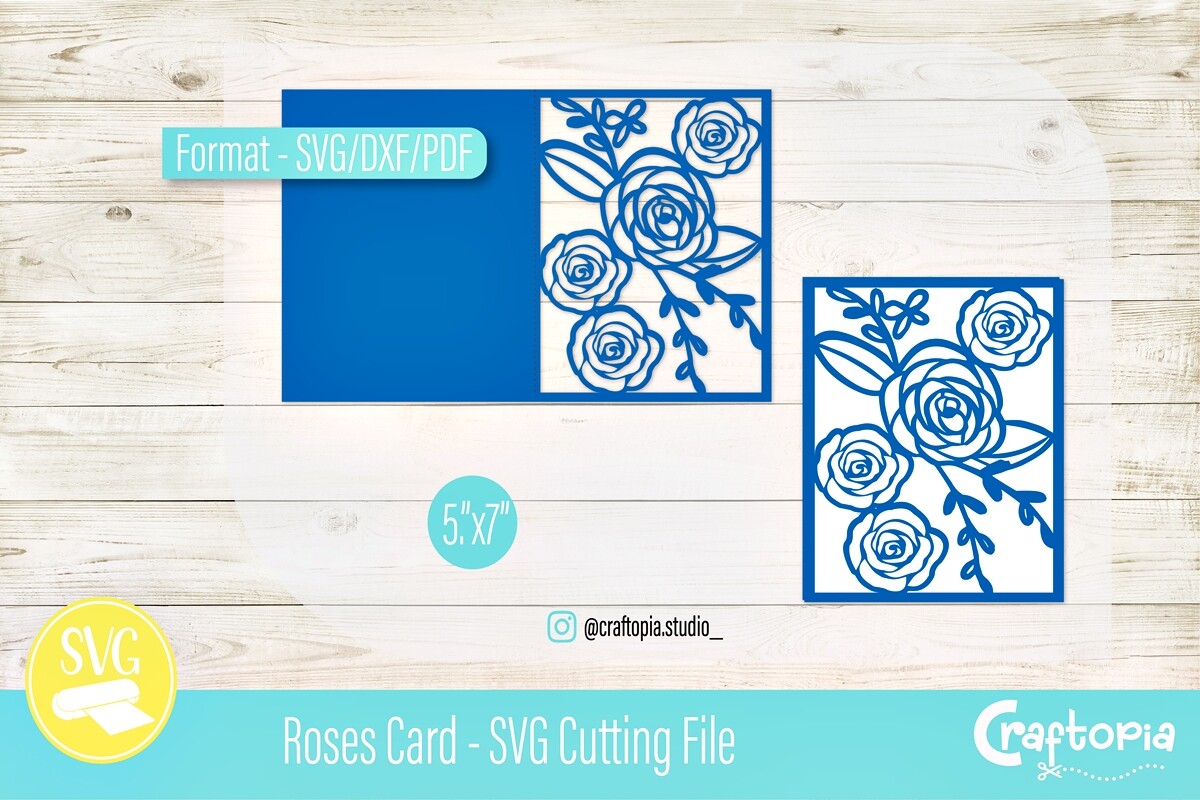 Roses Card – SVG Cutting File