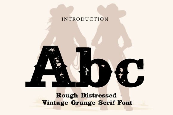 Rough Distressed Font PNG with transparent background - Preview 1