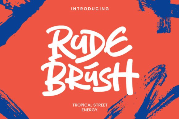 Rude Brush Font by Inviline · Creative Fabrica font preview