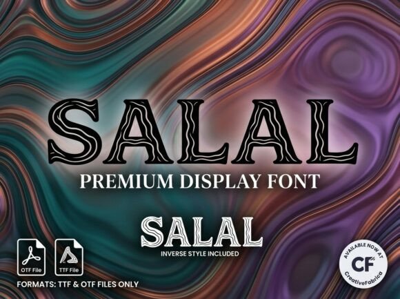 Salal Font PNG with transparent background - Preview 1
