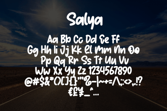 Salya Font PNG with transparent background - Preview 1