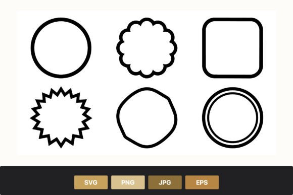 Simple Black Frame Shapes