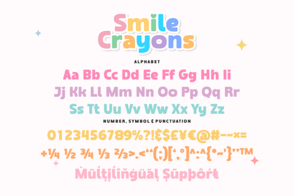Smile Crayons Font PNG with transparent background - Preview 3