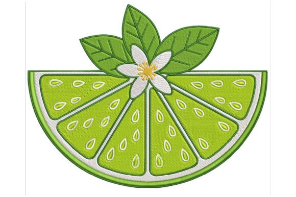 Summer Lemon Embroidery Design