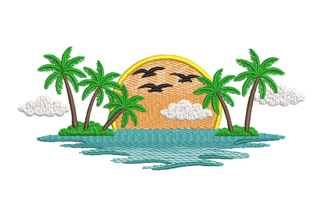 Tropical Island Sunset