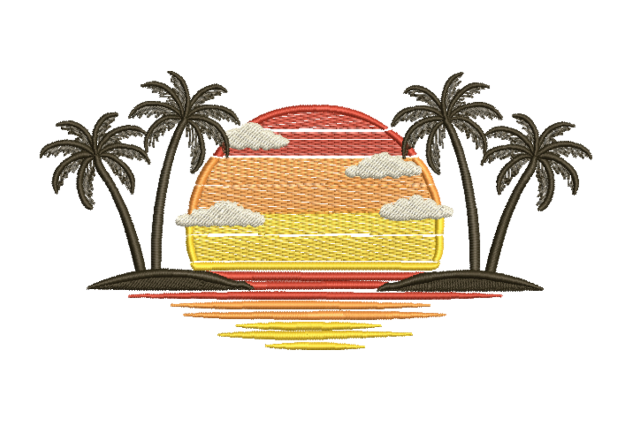 Tropical Sunset Palms