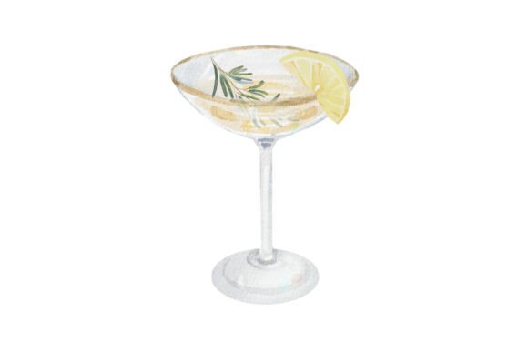 Watercolor Champagne Cocktail Clipart Graphic Illustrations By Kaleriia Studio