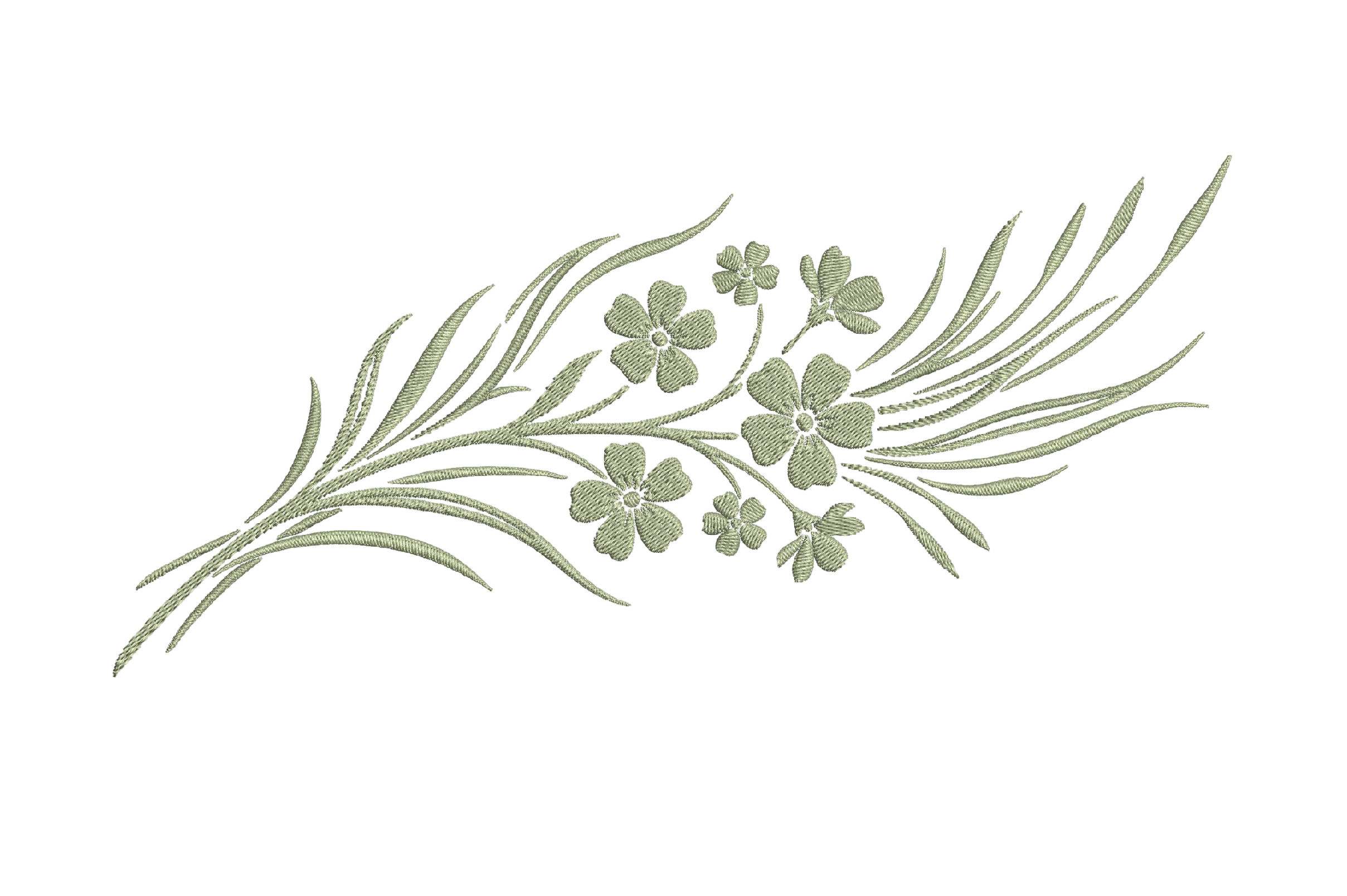 Wildflowers Embroidery Design