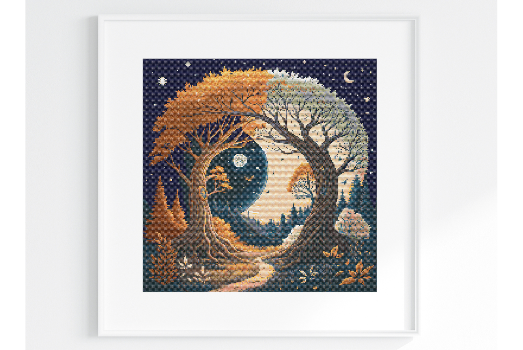 Witchy Moon Embroidery Design