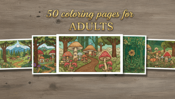 50 Woodland Fantasy Coloring Pages