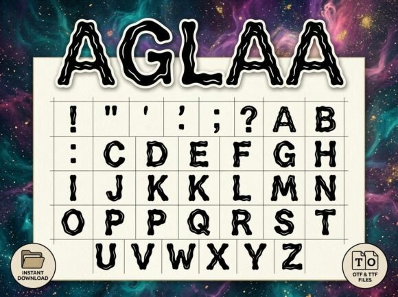 Aglaa Font PNG with transparent background - Preview 1