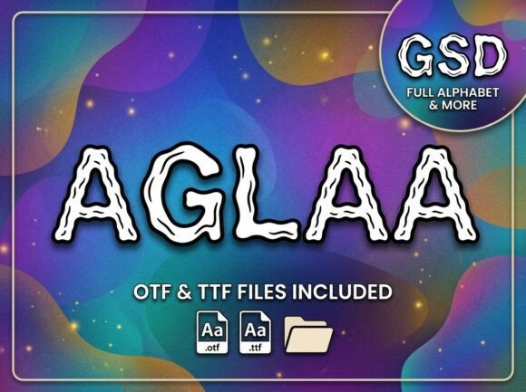 Aglaa Font PNG with transparent background - Preview 2
