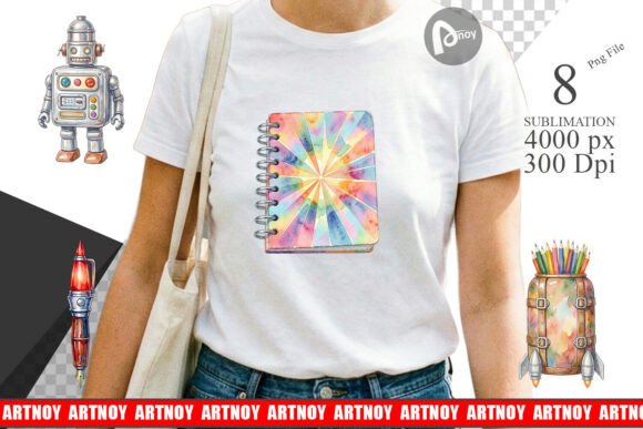 Atomic Age School Supplies Sublimation