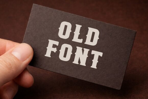 Black Bold Western Font PNG with transparent background - Preview 1