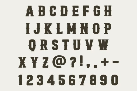 Black Bold Western Font PNG with transparent background - Preview 2
